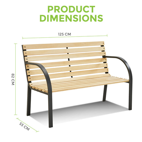 Classic British Garden Bench - Wood